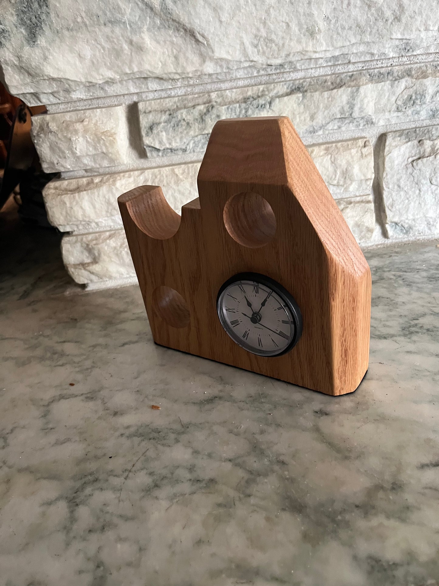 Reliable quartz battery movement -felted base - satin polyurethane finish